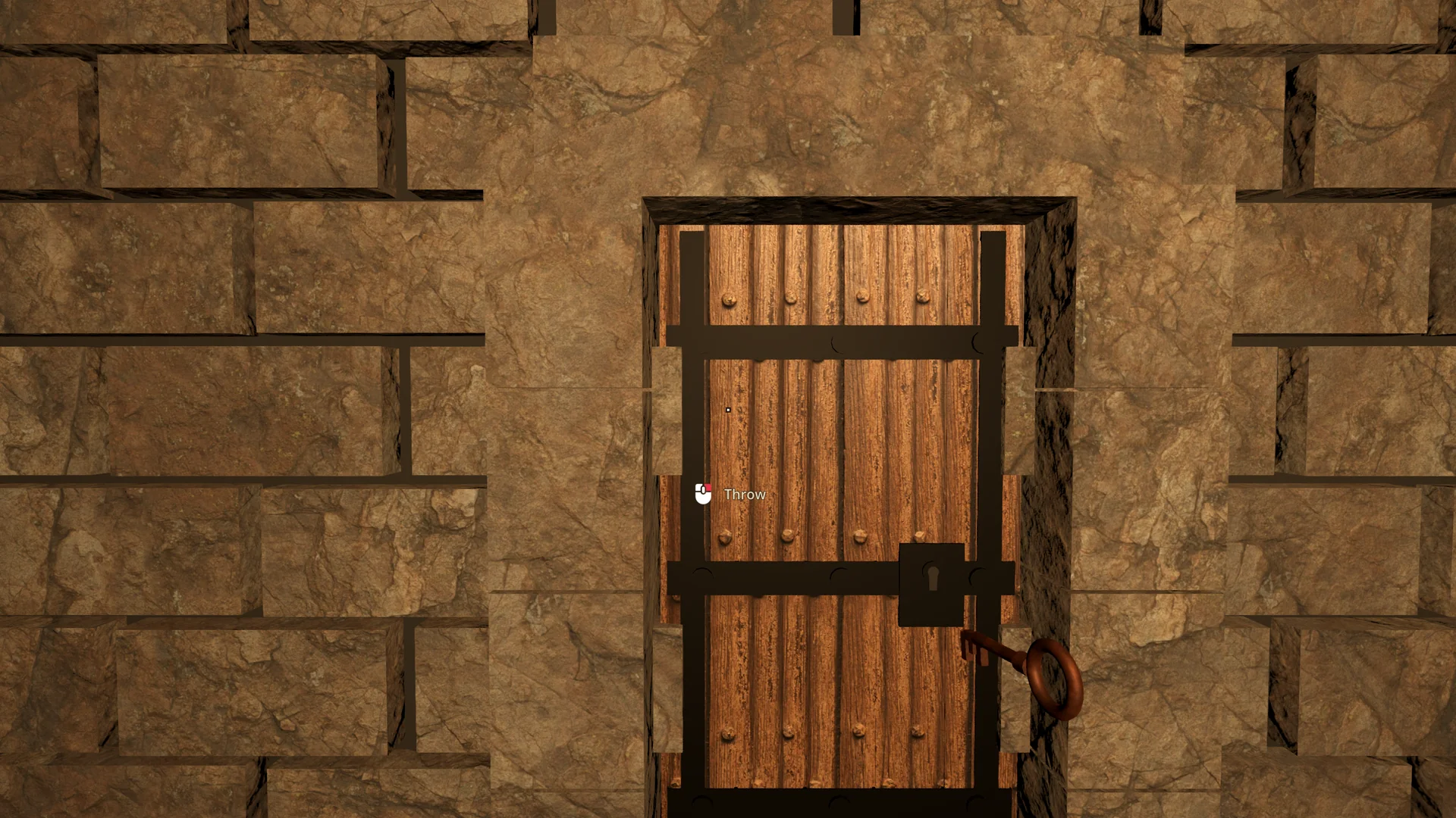 A single key held in the stone room